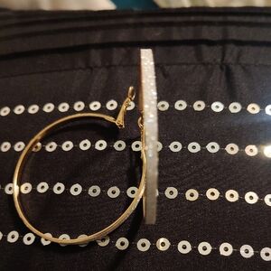 Gold Tone and Silver Hoop Earrings
